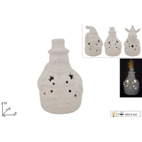SOGGETTI NATALIZI CERAMICA 10CM C/LUCI
