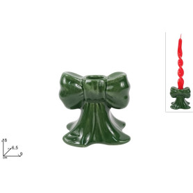 PORTACANDELA FIOCCO CERAMICA VERDE