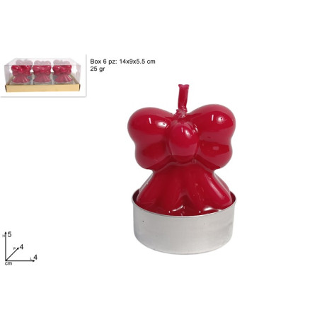 CANDELA FIOCCO 25GR X6PZ ROSSO