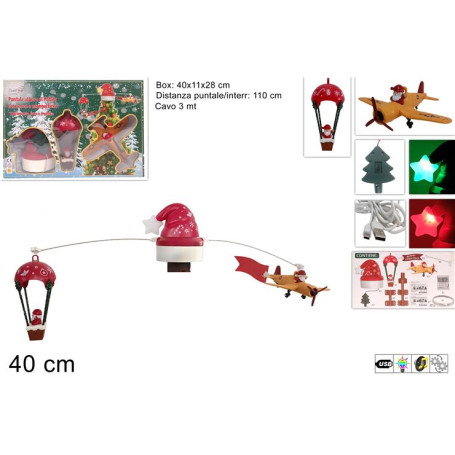 PUNTALE ALBERO MONGOLFIERA MOV.CAVO USB