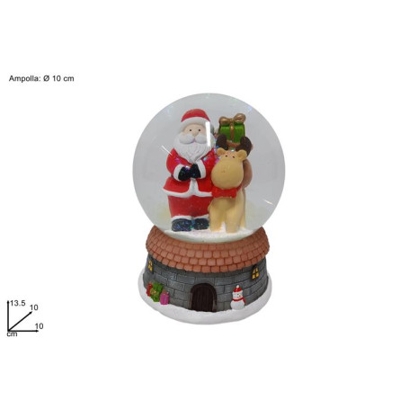 AMPOLLA NATALIZIA 10CM C/BABBO NATALE