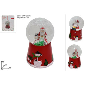 AMPOLLA 10 CM CON BABBO NATALE