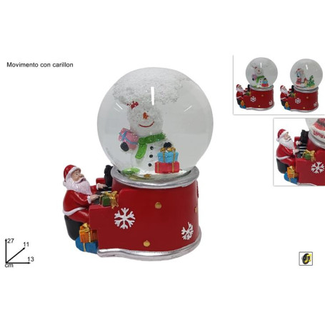 AMPOLLA 10CM BABBO NATALE PIANISTA