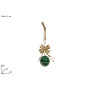 PALLA 12 CM METALLO VERDE CON FIOCCO ORO