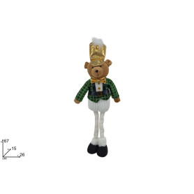 ORSO SOLDATO 67CM CON GIACCA VERDE