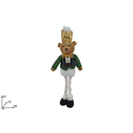 ORSO SOLDATO 67CM CON GIACCA VERDE