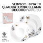 SERVIZIO PIATTI 18PZ PORCELLANA NARCISO