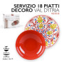 SERVIZIO PIATTI 18PZ VAL D ITRIA ROSSO