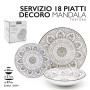 SERVIZIO PIATTI 18PZ MANDALA TORTORA