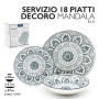 SERVIZIO PIATTI 18PZ MANDALA BLU