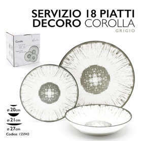 SERVIZIO PIATTI 18PZ COROLLA GRIGIO