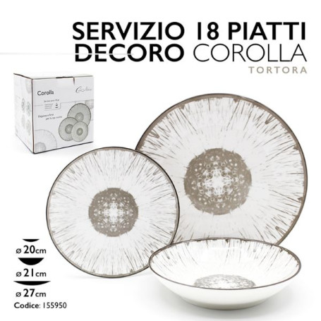 SERVIZIO PIATTI 18PZ COROLLA TORTORA