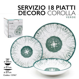 SERVIZIO PIATTI 18PZ COROLLA VERDE