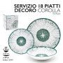 SERVIZIO PIATTI 18PZ COROLLA VERDE