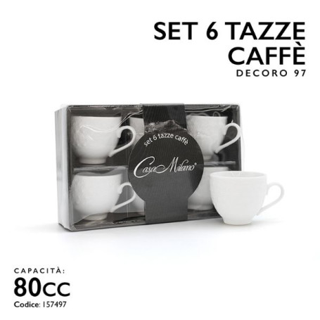 SERVIZIO 6 TAZZINE CAFFE' 80CC