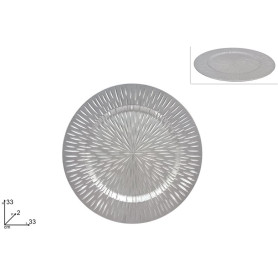 SOTTOPIATTO INTARSIATO 33CM SILVER
