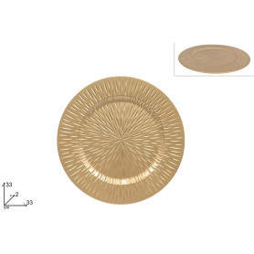 SOTTOPIATTO INTARSIATO 33CM ORO