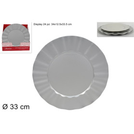 SOTTOPIATTO 33CM SMERLATO SILVER