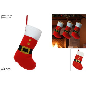 CALZA BABBO NATALE C/CINTA 43CM