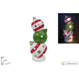 DECORAZIONE PALLE NATALIZE 41CM CON LUCE