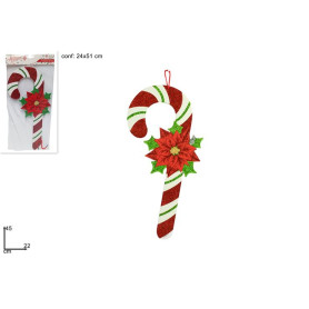 APPENDINO BASTONE C/FIORE NATALIZIO 45CM