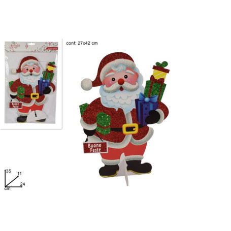 BABBO NATALE CARTONC.35CM BUONE FESTE