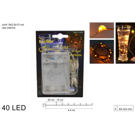 FILO 40 MICROLED BATTERIA BIANCO CALDO