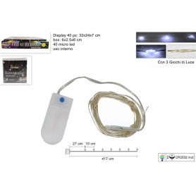 FILO 40MICRO LED BIANCO FREDDO BATT.C/3