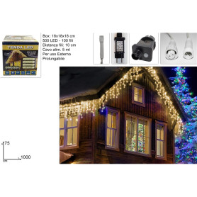 TENDA 500 LED CON GIOCO 10MT PROLUNGABIL