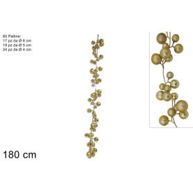GHIRLANDA 60 PALLINE 180CM