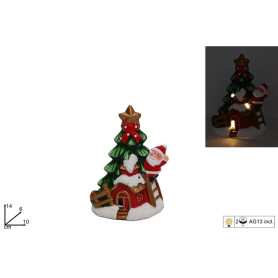 DECORAZIONE ALBERO C/BABBO NATALE 14CM