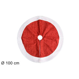 TAPPETO ALBERO 100CM EFF.GLITTER ROSSO