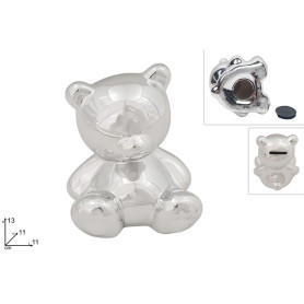 SALVADANAIO ORSETTO CERAMICA SILVER