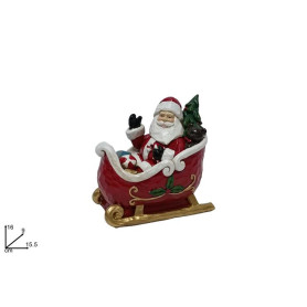BABBO NATALE SU SLITTA NATALIZIA 16CM