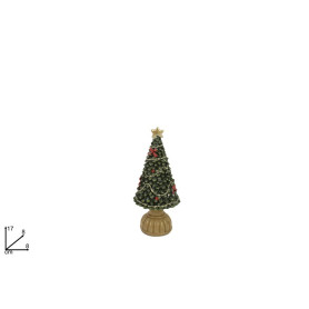 ALBERO VERDE C/STELLA GLITTER 17CM
