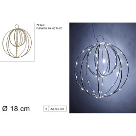 APPENDINO DOPPIA PALLA 18CM 70LED