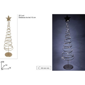 ALBERO LUMINOSO GLITTERATO 58CM 30LED