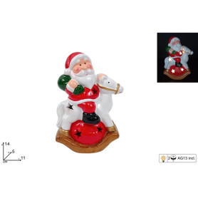 BABBO NATALE SU CAVALLO A DONDOLO