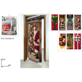 COPRIPORTA 90X215CM DECORO NATALIZIO