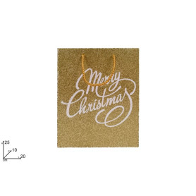 BUSTA REGALO GLITTERATA 25X20X10CM