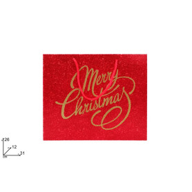 BUSTA REGALO GLITTERATA 31X26X12CM