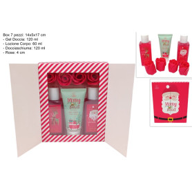 CONF.REGALO BABBO NATALE ROSSO SET 3PZ