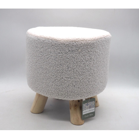 SGABELLO TEDDY LANA C/GAMBE LEGNO H28