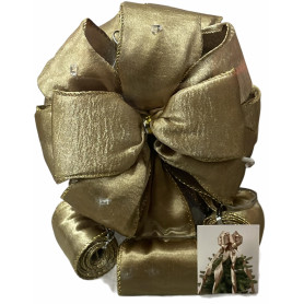 PUNTALE/FIOCCO RASO C/STRASS C/4 NASTRI