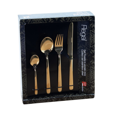 SET 24 PZ POSATE REGAL COLORE ORO