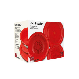 SERVIZIO PIATTI 18PZ PASSION ROSSO STONE