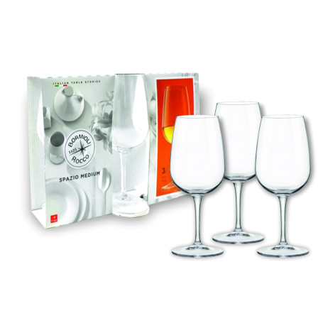 BICCHIERE CALICE 3PZ MEDIUM V.BIANCO 42C