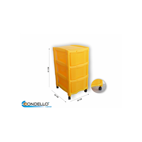 CASSETTIERA PL. 3 CASS. GRIGIO/TRASP.