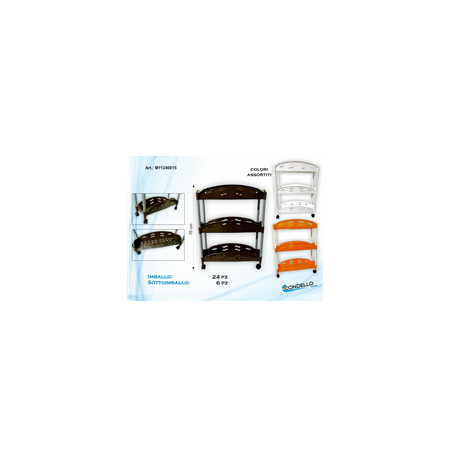 CARRELLO P/FRUTTA SALVASPAZIO 3P C/RUOTE