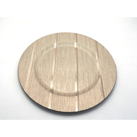 PIATTO PLASTICA DIAM.33CM ORO LUCENTE